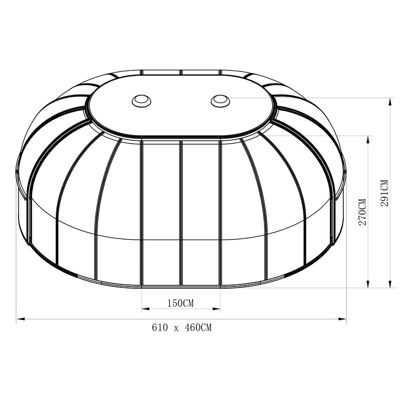 DOME Oranjerie, 460x610cm