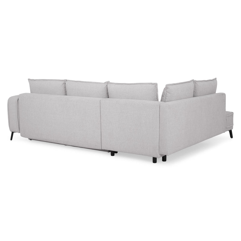 CHOLET Colțar extensibil, șezlong stânga/dreapta, ladă depozitare, stofă