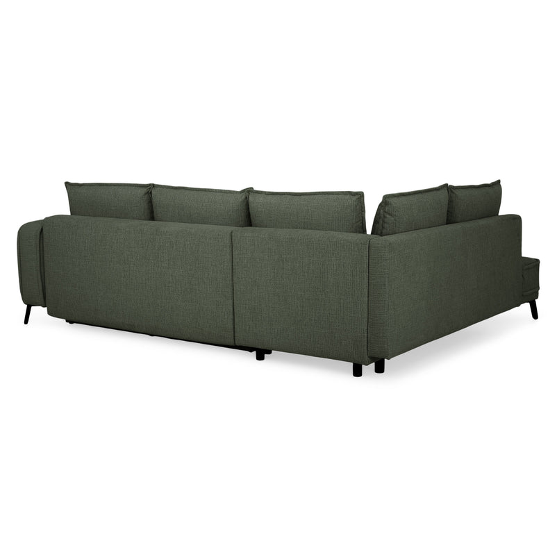 CHOLET Colțar extensibil, șezlong stânga/dreapta, ladă depozitare, stofă