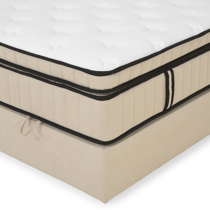 OPERA Pat tapițat, 160x200cm, somieră rabatabilă, ladă și saltea incluse