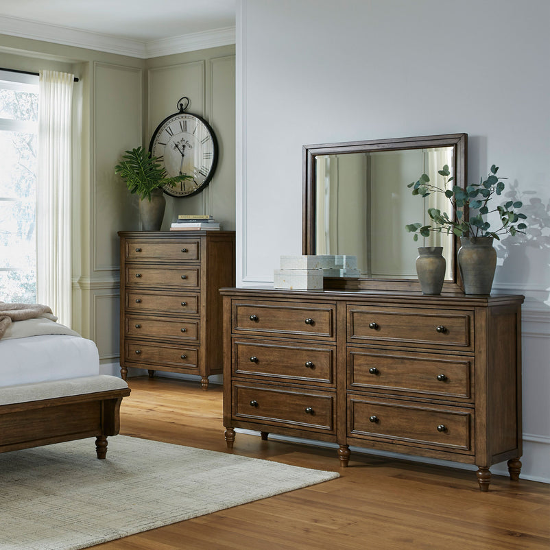 LAKEVIEW Comodă lată, 6 sertare