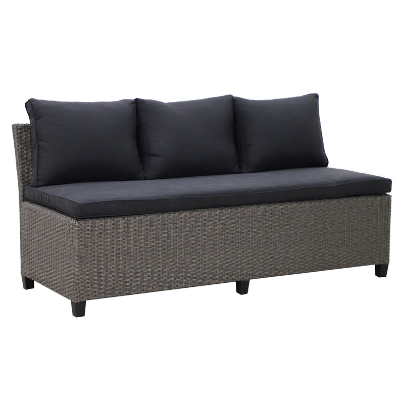 BAXTER Set mobilier terasă/gădină, colțar, masă, 2 taburete