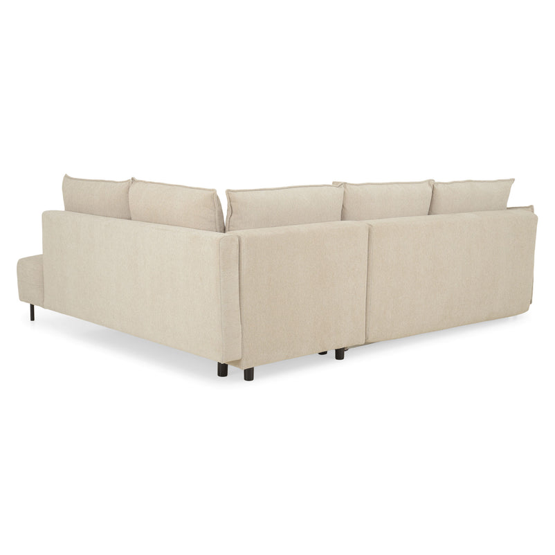 GRIGNY Colțar extensibil, șezlong stânga, ladă depozitare, stofă