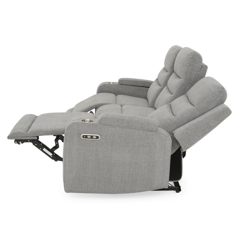 PARKER Canapea 3 locuri cu 2 reclinere electrice, stofă