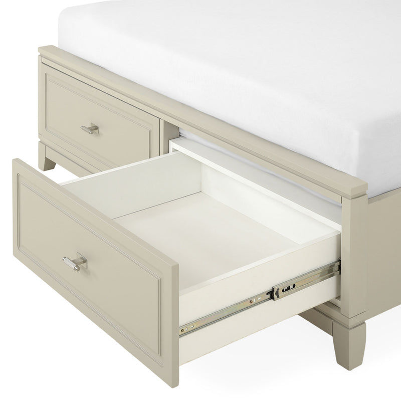 NORMAN Pat tapițat, 180x200cm, somieră și 2 sertare incluse