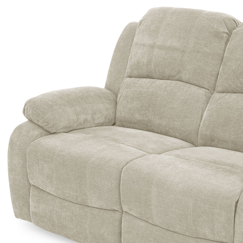 ALMATY Canapea 2 locuri, 2 reclinere electrice, stofă