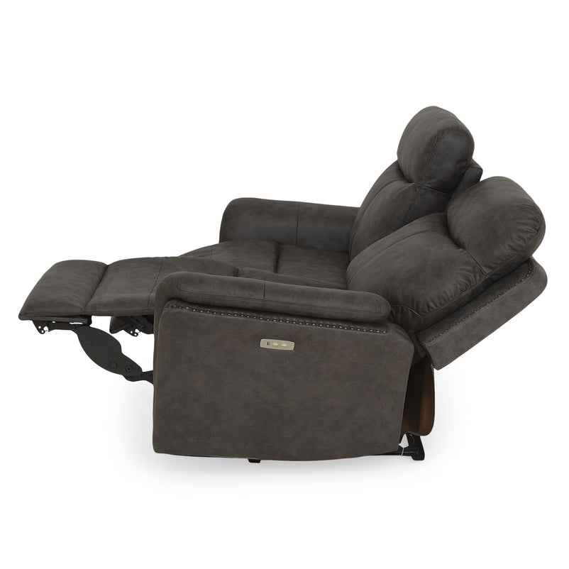 CROWSON Canapea 2 locuri, reclinere electrice, stofă