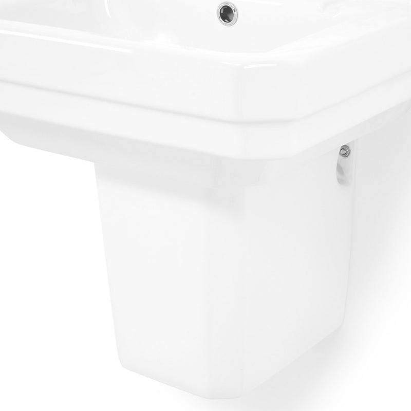NALA Lavoar suspendat cu semi-piedestal, ceramică