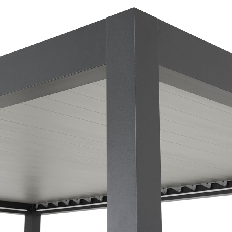 ROSARIO Pergolă bioclimatică motorizată cu acoperiș retractabil