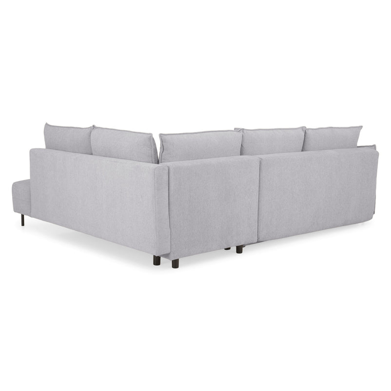 GRIGNY Colțar extensibil, șezlong stânga, ladă depozitare, stofă