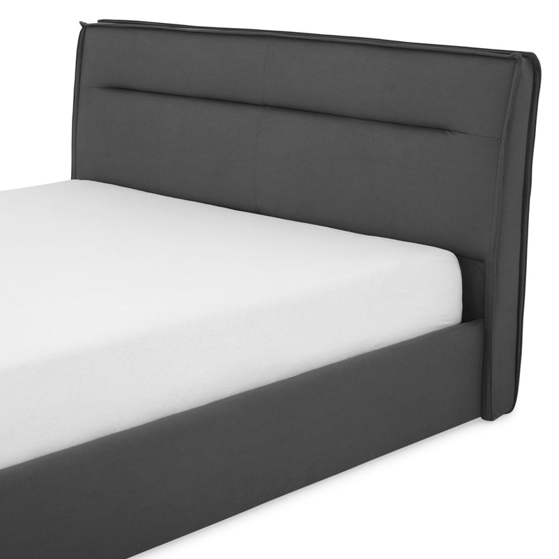 CORTLAND Pat tapițat, 180x200cm, somieră rabatabilă și ladă depozitare incluse