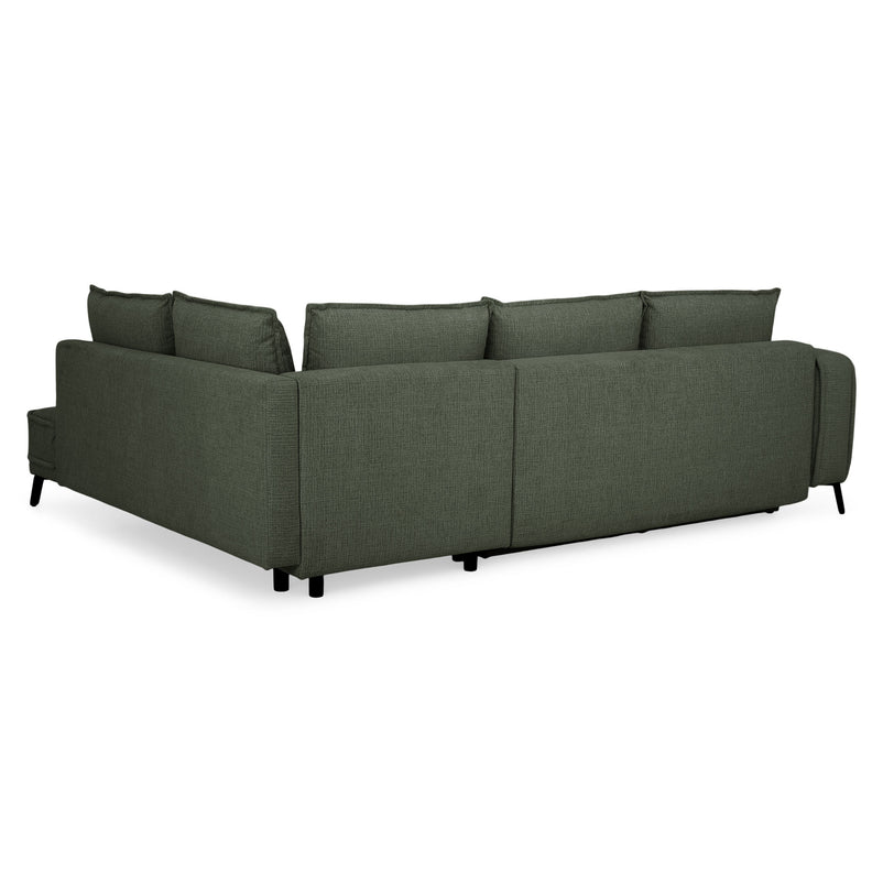 CHOLET Colțar extensibil, șezlong stânga/dreapta, ladă depozitare, stofă