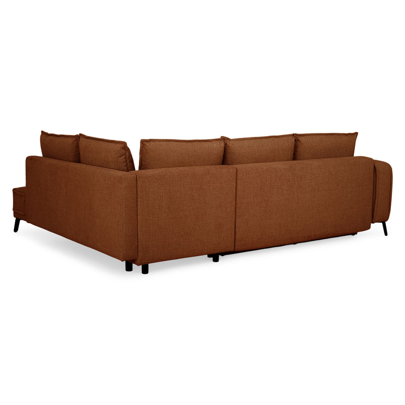 CHOLET Colțar extensibil, șezlong stânga/dreapta, ladă depozitare, stofă