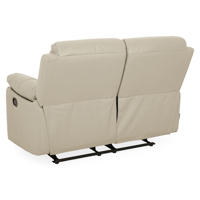 HUDSON Canapea 2 locuri, 2 reclinere manuale, piele naturală