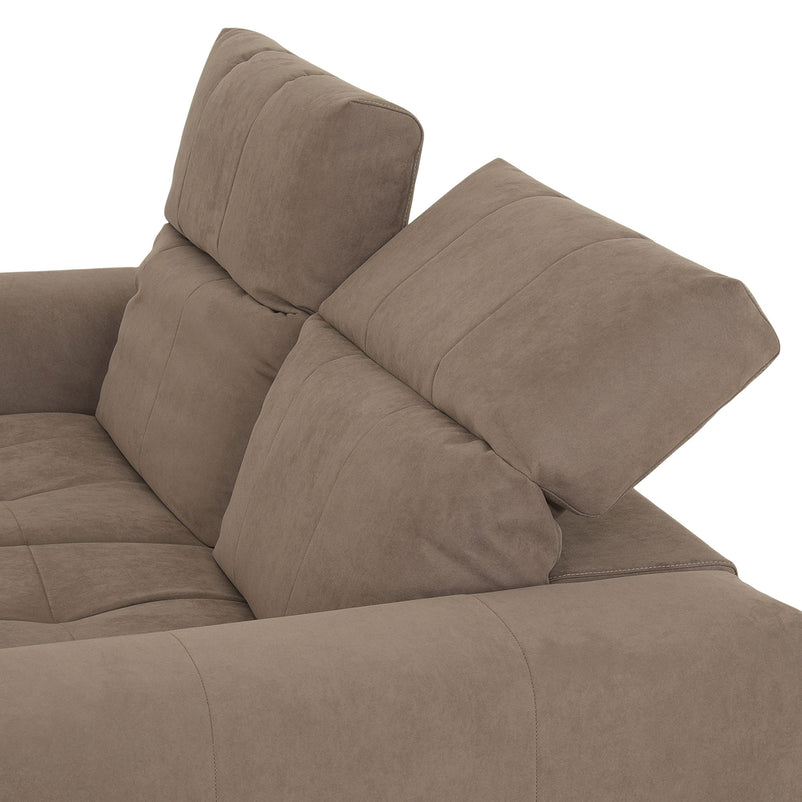 DENTON Canapea 2 locuri, mecanism tetiere, stofă