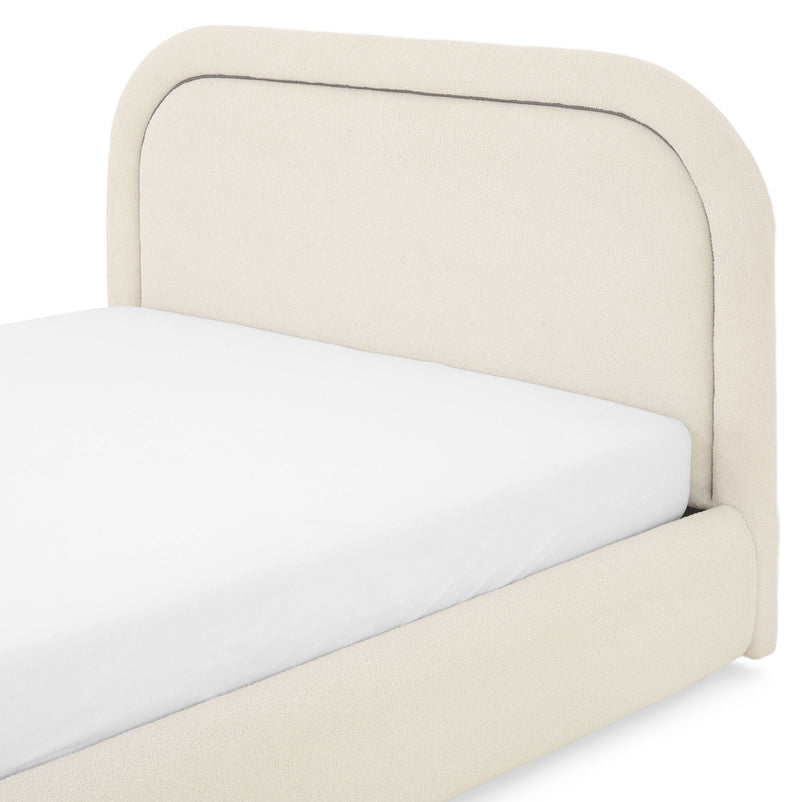 FRANCES Pat tapițat, 160x200cm, somieră rabatabilă și ladă depozitare incluse