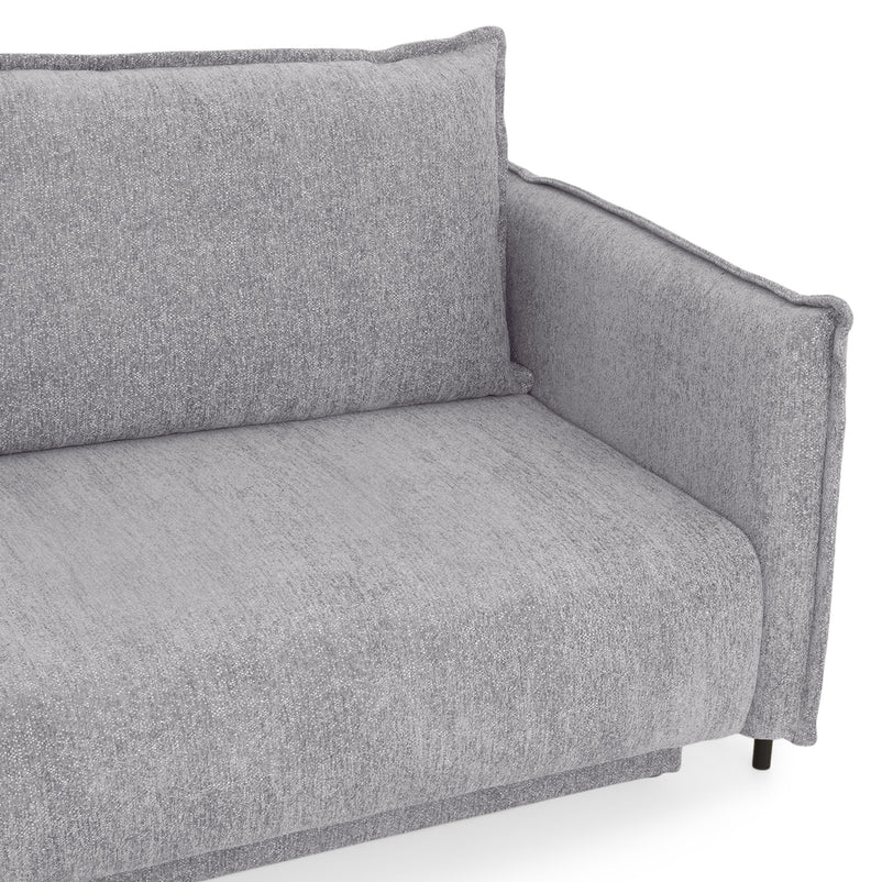 MOODY Canapea extensibilă, 3 locuri, ladă depozitare, stofă