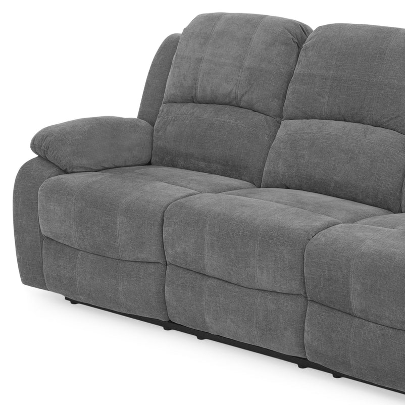 ALMATY Canapea 3 locuri, 2 reclinere electrice, stofă