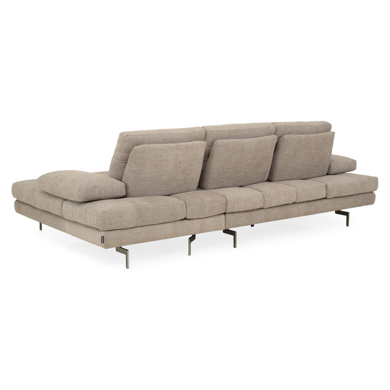 MISTERY Colțar șezlong stânga/dreapta cu mecanism manual spătar și brațe, stofă