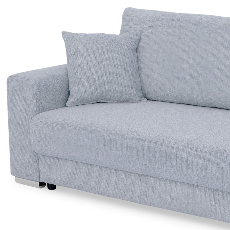 ANTONY Canapea extensibilă, 3 locuri, ladă depozitare, stofă