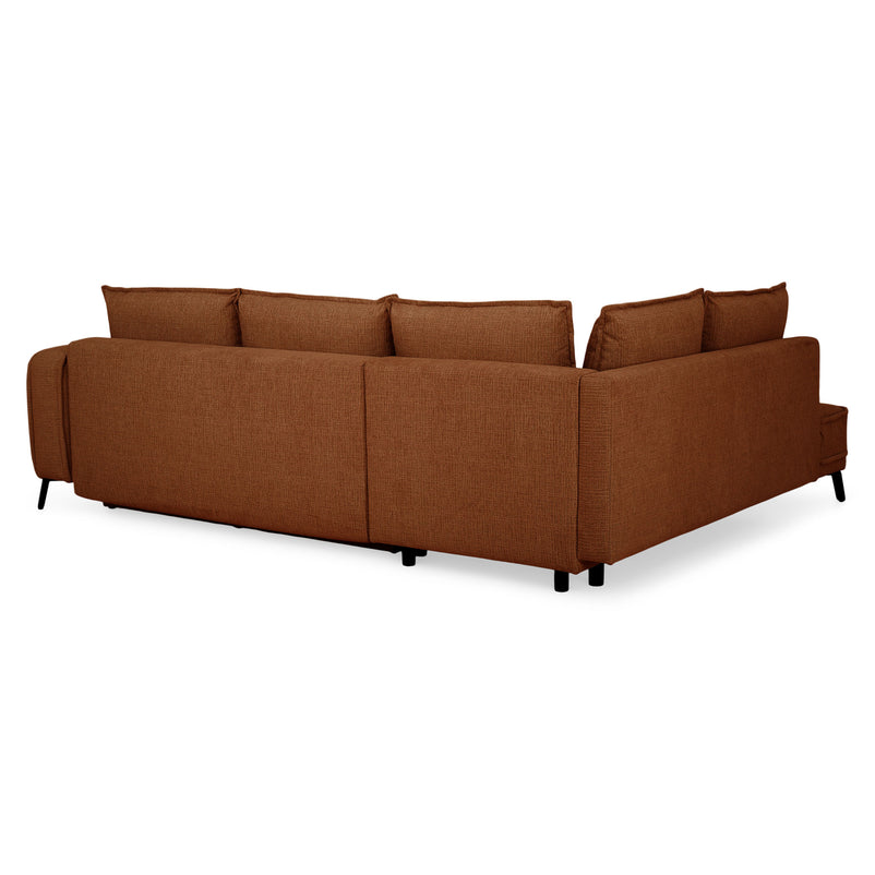 CHOLET Colțar extensibil, șezlong stânga/dreapta, ladă depozitare, stofă