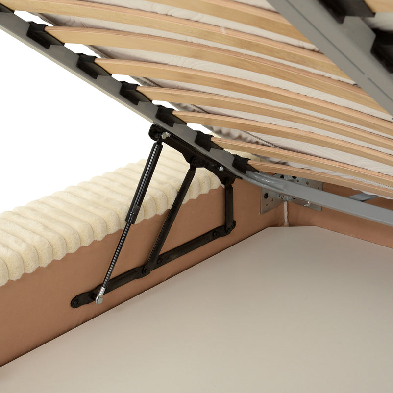 NORDEND Pat tapițat, 160x200cm, somieră rabatabilă și ladă incluse