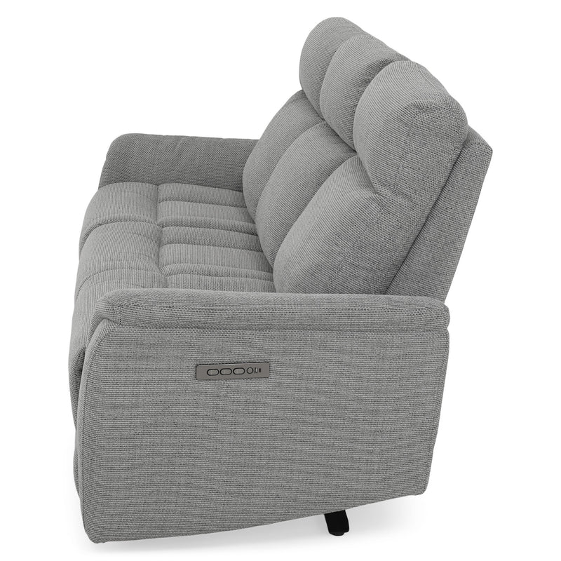 BARTON Canapea 3 locuri, 2 reclinere electrice, stofă