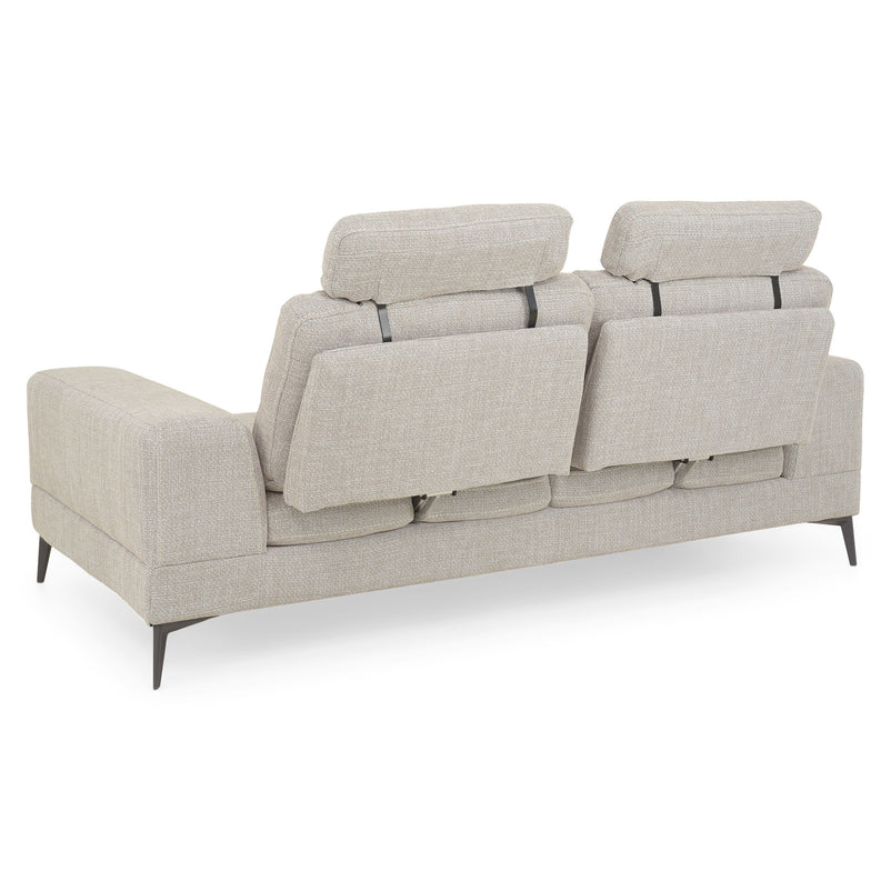 MAINE Canapea 3 locuri, mecanism spătar și tetiere, stofă