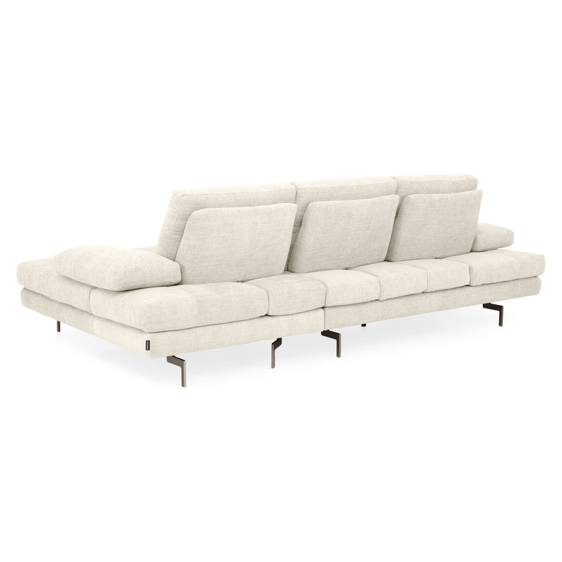 MISTERY Colțar șezlong stânga/dreapta cu mecanism manual spătar și brațe, stofă