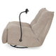 OPTIMUS Fotoliu rotativ, recliner electric, USB, suport telefon, stofă