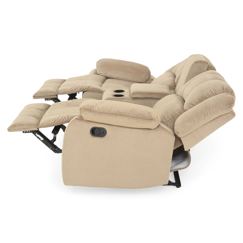 NOLE Canapea 2 reclinere manuale, consolă și sertar