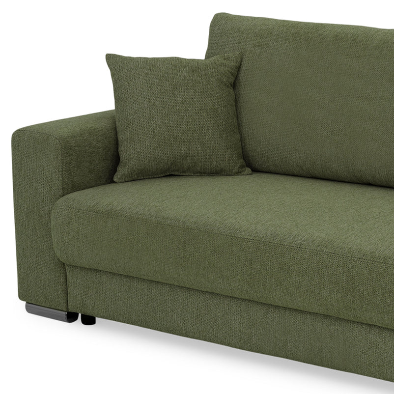 ANTONY Canapea extensibilă, 3 locuri, ladă depozitare, stofă