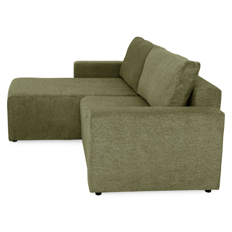 FRIDO Colțar extensibil, șezlong interschimbabil, ladă depozitare, stofă