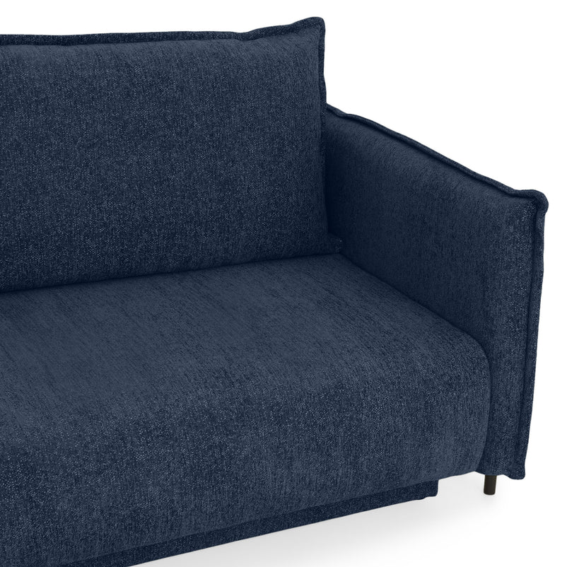 MOODY Canapea extensibilă, 3 locuri, ladă depozitare, stofă