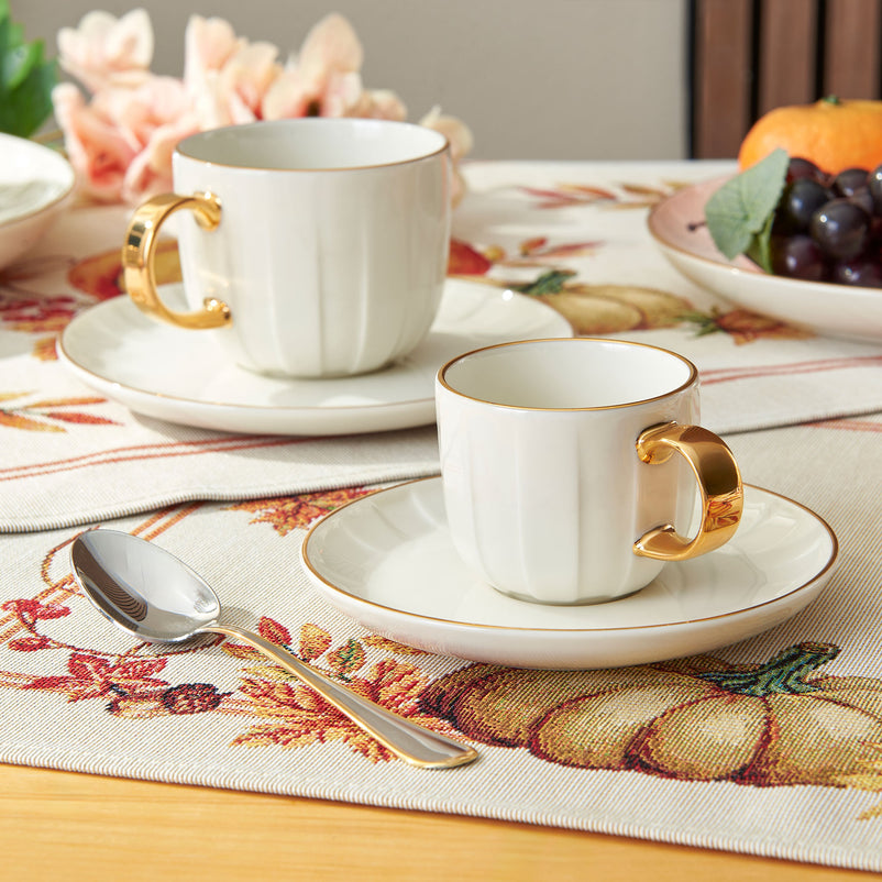 ABSOLUTE Ceașcă cu farfurioară espresso, porțelan, 90ml