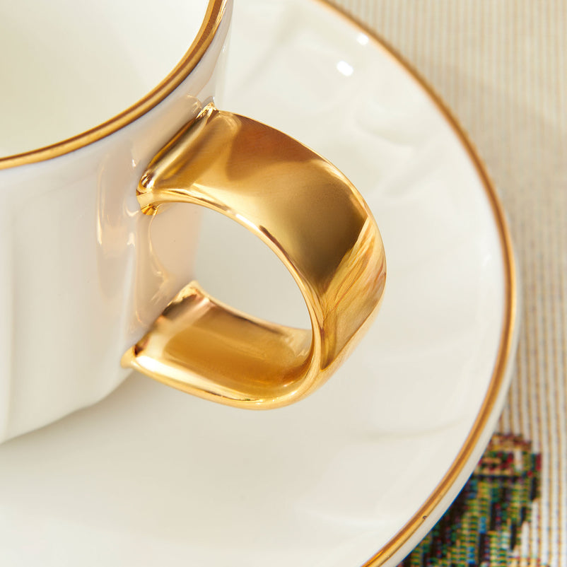 ABSOLUTE Ceașcă cu farfurioară espresso, porțelan, 90ml