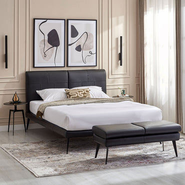 ADELYNE Pat tapițat, 160x200cm, somieră inclusă