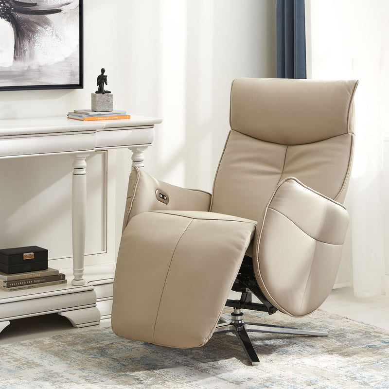 ADLER Fotoliu rotativ cu recliner electric, stofă