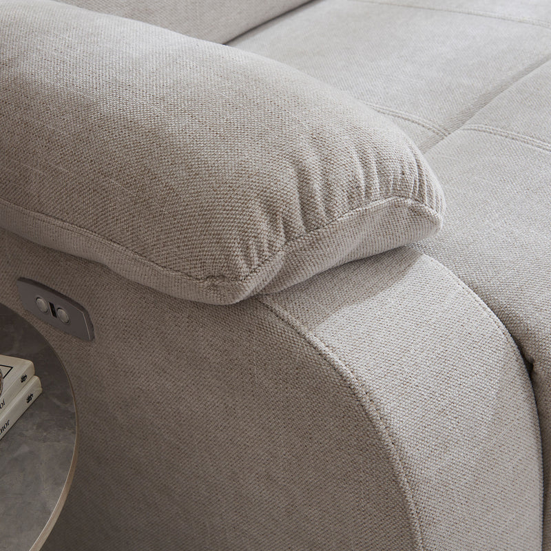 ALMATY Canapea 3 locuri, 2 reclinere electrice, stofă