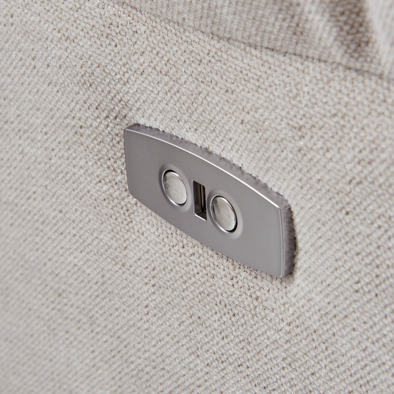 ALMATY Canapea 3 locuri, 2 reclinere electrice, stofă