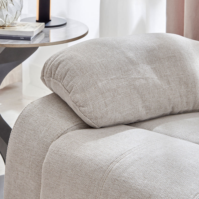 ALMATY Canapea 2 locuri, 2 reclinere electrice, stofă