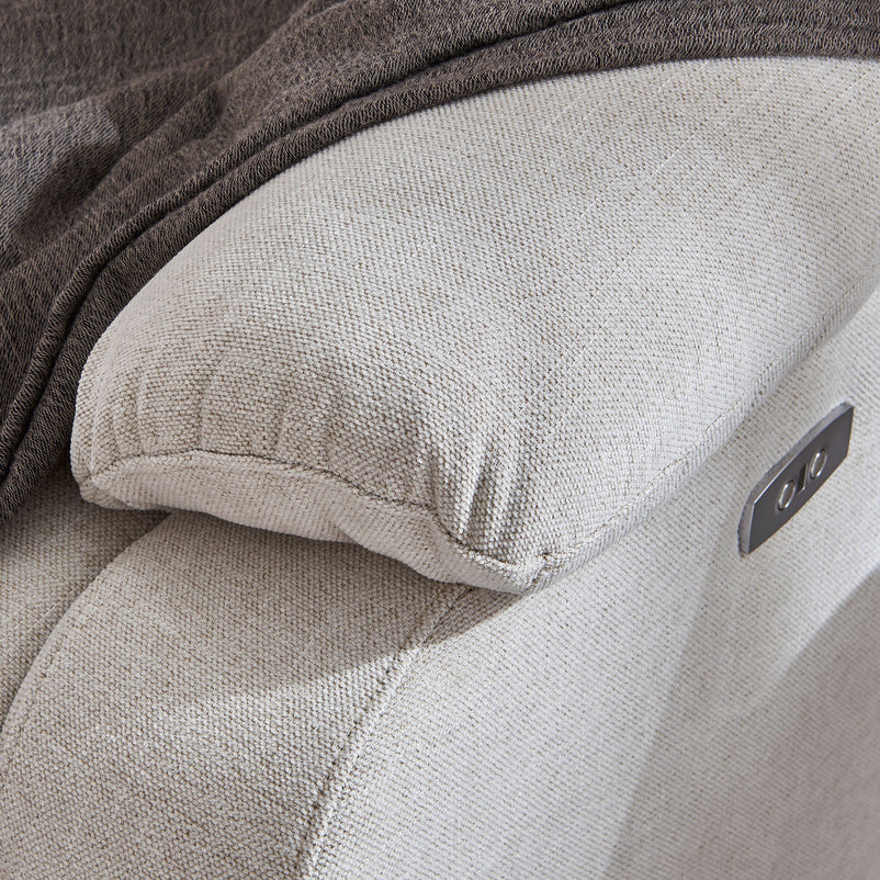 ALMATY Canapea 2 locuri, 2 reclinere electrice, stofă