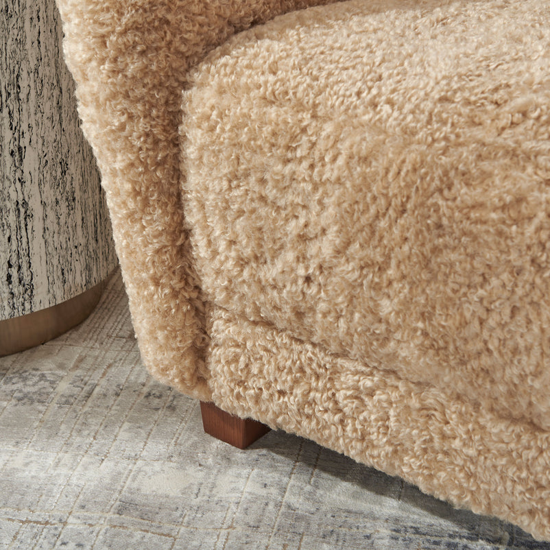 ANDERSON Fotoliu,  imitație blană