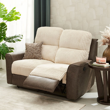 ARKANSAS Canapea 2 locuri, 2 reclinere manuale, stofă