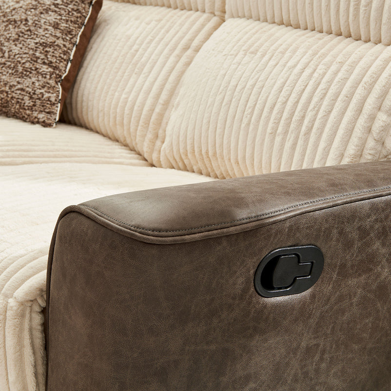 ARKANSAS Canapea 2 locuri, 2 reclinere manuale, stofă