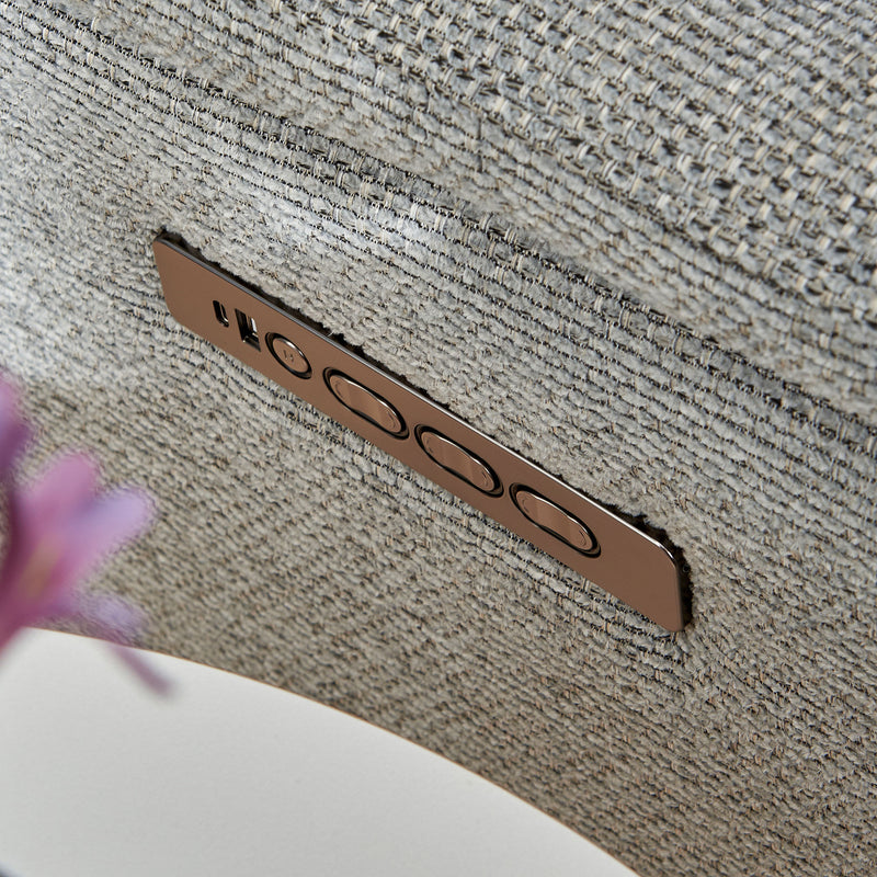 BARTON Canapea 2 locuri, 2 reclinere electrice, stofă