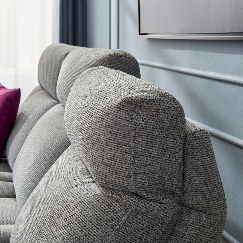 BARTON Canapea 3 locuri, 2 reclinere electrice, stofă