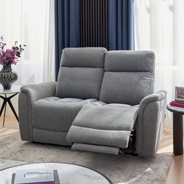 BARTON Canapea 2 locuri, 2 reclinere electrice, stofă