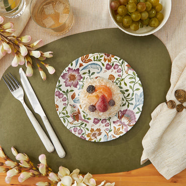 BOTANICAL Set 4 farfurii aperitiv, porțelan, D.20cm