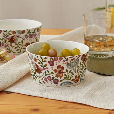 BOTANICAL Set 4 boluri, porțelan, D.13cm